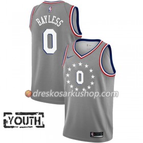 Dječji NBA Dres Philadelphia 76ers Jerryd Bayless 0 Nike 2018-19 City Edition Siva Swingman